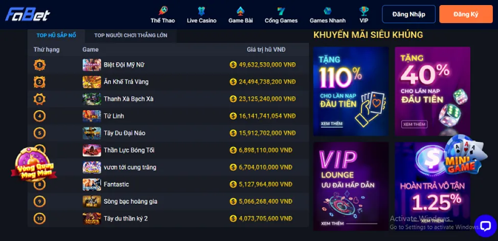 Chương trình VIP với các lợi ích độc quyền tại tải 88xx26
